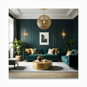 Modern Living Room 113 Canvas Print