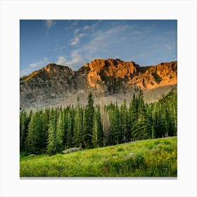 Sunrise In The Mountains Canvas Print