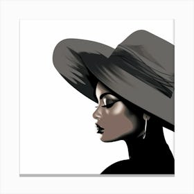 Woman In A Hat 26 Canvas Print