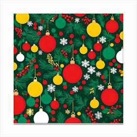 COLORFUL CHRISTMAS DECORATIONS Canvas Print