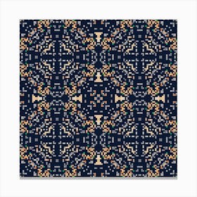 Set of geometric pattern with colored squares 6 Canvas Print