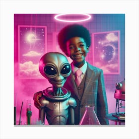 Aliens In The Lab 2 Canvas Print