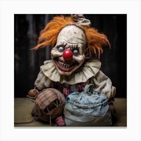 Spooky Clown Canvas Print