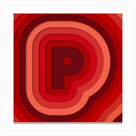 P Paper Alphabet  Canvas Print