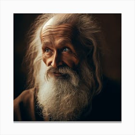 Portrait Of An Old Man With Beard Canvas Print