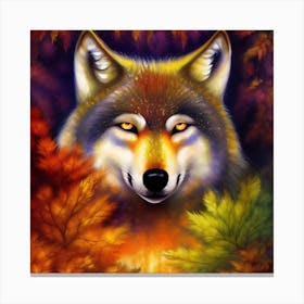 Autumn Wolf 3 Canvas Print