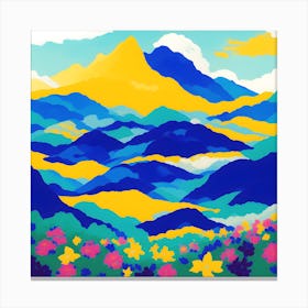 Mountain Landscape Abstract 1 Canvas Print