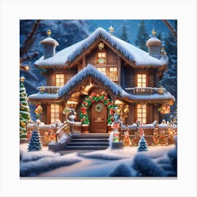Christmas House 111 Canvas Print