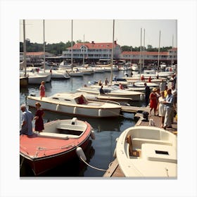 The Old Marina-Reimagined by Hall-O-Gram Creations, HallOGram Creations 2024 11 Canvas Print