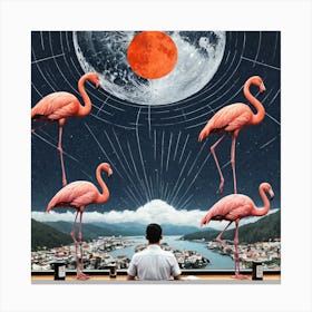 Flamingos 25 Canvas Print