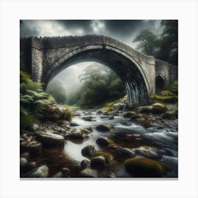 Bridge Over Stream Canvas Print