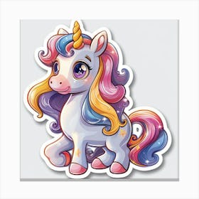 Unicorn Sticker 149 Canvas Print