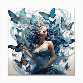 Blue Butterfly Canvas Print