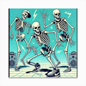 Skeleton Dancers 5 Canvas Print