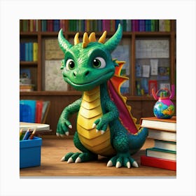 Dragon In School Canvas Print