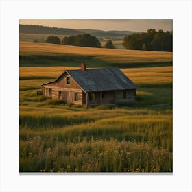 Old House In The Prairie Canvas Print