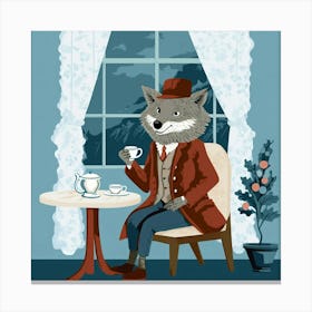 Fox In A Suit Canvas Print