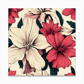 Seamless Floral Pattern 29 Canvas Print