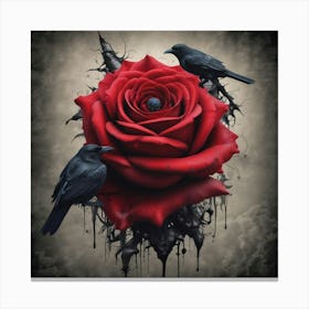 Raven Rose Canvas Print