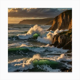 Sunset At The Cliffs 2 Canvas Print