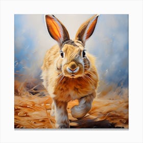 Rabbit In The Grass Canvas Print