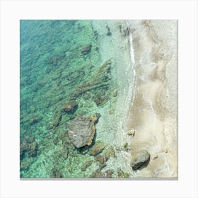 Sicilian Beach From Above - Nature Photo Art Print - Drone Photography Canvas Print