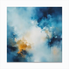 Abstract Minimalist Painting That Represents Duality, Mix Between Watercolor And Oil Paint, In Shade (12) Canvas Print