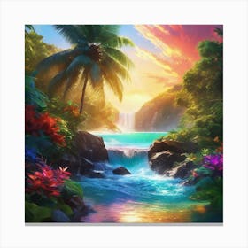 Tropical Sunset 2 Canvas Print