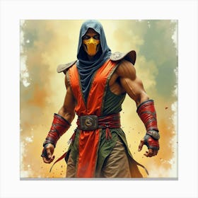 Mortal Kombat Ninja Fighter Concept Art (255) Canvas Print