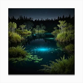 Night In The Forest 15 Canvas Print