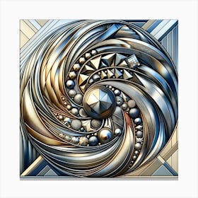 Metallic Vortex  Canvas Print