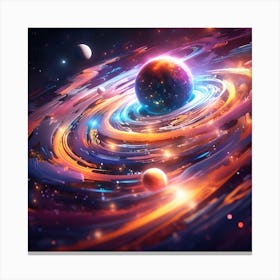 Galaxy In Space Canvas Print