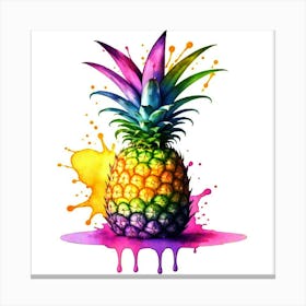 Rainbow Pineapple Canvas Print