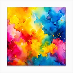 Colorful Watercolor Painting Canvas Print