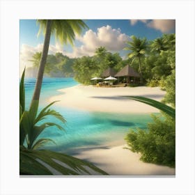 Tropical Island 1 Canvas Print