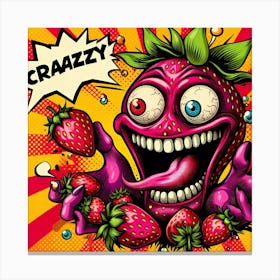 Crazy Strawberry Canvas Print