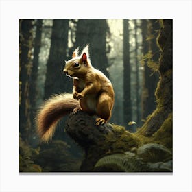 Squirrel In The Forest 323 Canvas Print