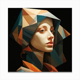 Geometric Belgian Woman 01 Canvas Print