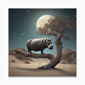 Hippo Experiment Canvas Print