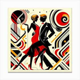 Deco Dancers Canvas Print