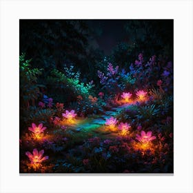 Lighted Forest Canvas Print