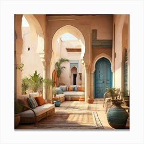 Moroccan Living Room art print Canvas Print