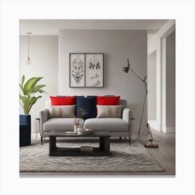 Modern Living Room 11 Canvas Print