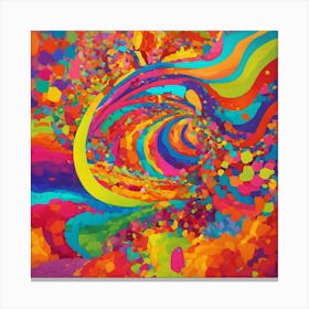 Colorful Pop Art Of Crazy Salsa 8k Wallpaper Canvas Print
