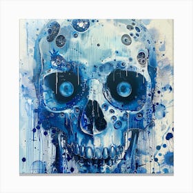 Blue Skull 6 Canvas Print