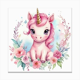 Cute Unicorn Canvas Print