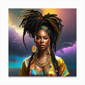 Woman With Dreadlocks 1 Canvas Print