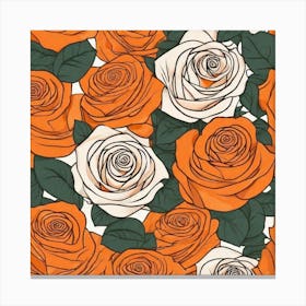 Orange Roses 4 Canvas Print