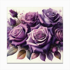 Purple Roses 20 Stampe su tela