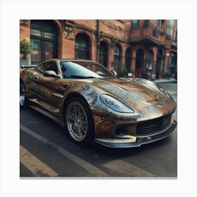 Gold Sports Car 26 Canvas Print